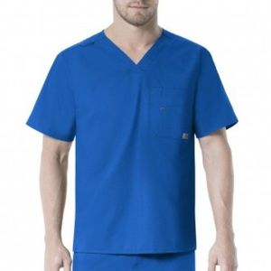 CARHARTT- blue scrub top men XL GUC